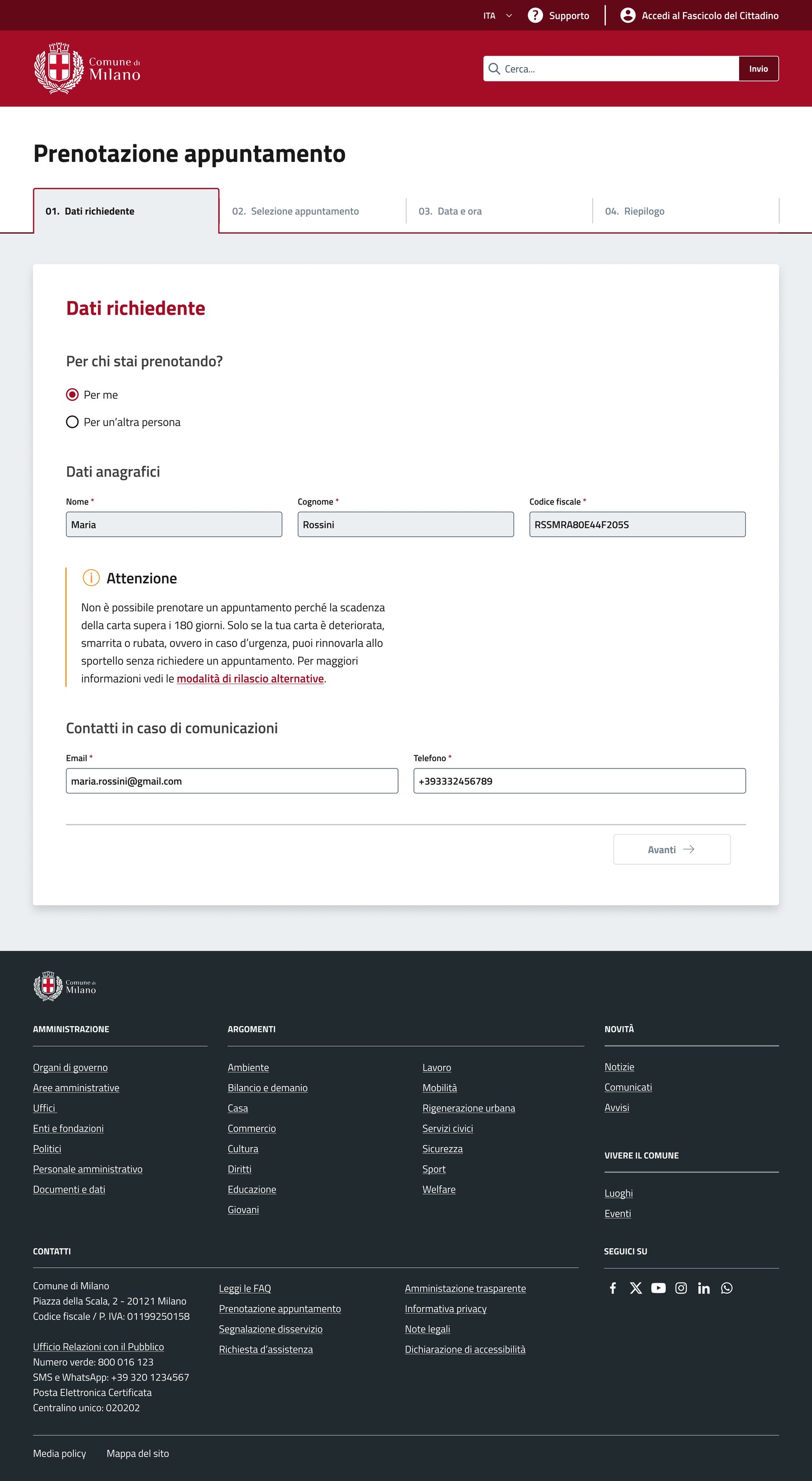 The 180-day booking rule presented as an informative screen with the exact date booking opens and an email-reminder option.
